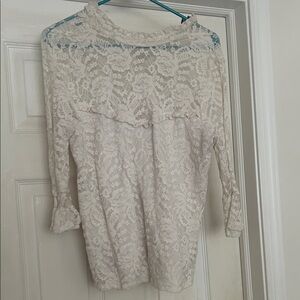 Express Cream Lace Blouse